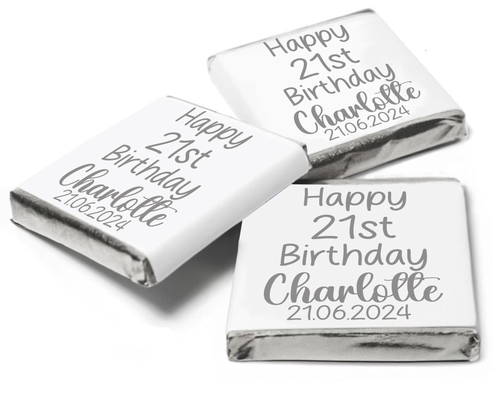 Personalised Written Chocolate Neapolitan Sweets for Birthdays, Weddings, Anniversary, Baby Shower, Christmas etc Custom Text