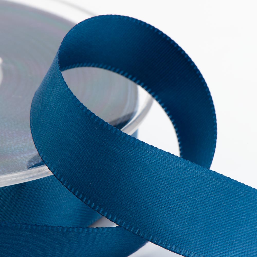 Smoke Blue Satin Ribbon