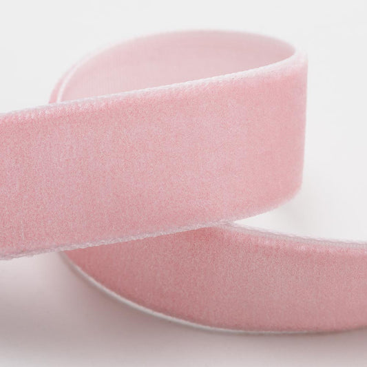 Soft Pink Velvet Single Face Ribbon