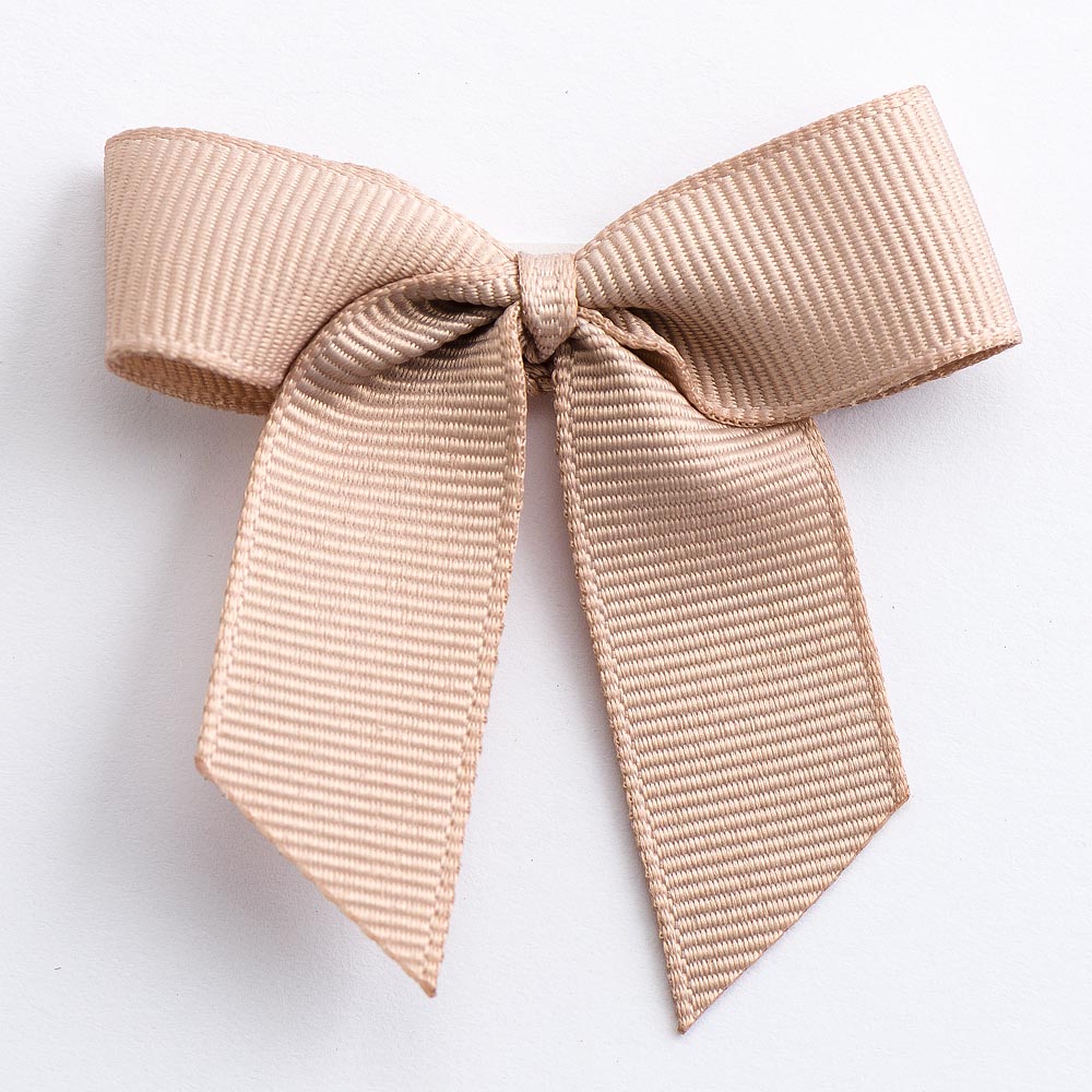 Taupe 5cm Grosgrain Bows - Self Adhesive