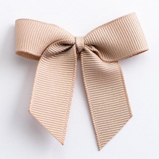 Taupe 5cm Grosgrain Bows - Self Adhesive