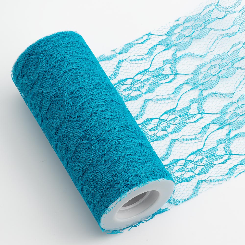 Turquoise Lace 15cm 10 Metre Roll