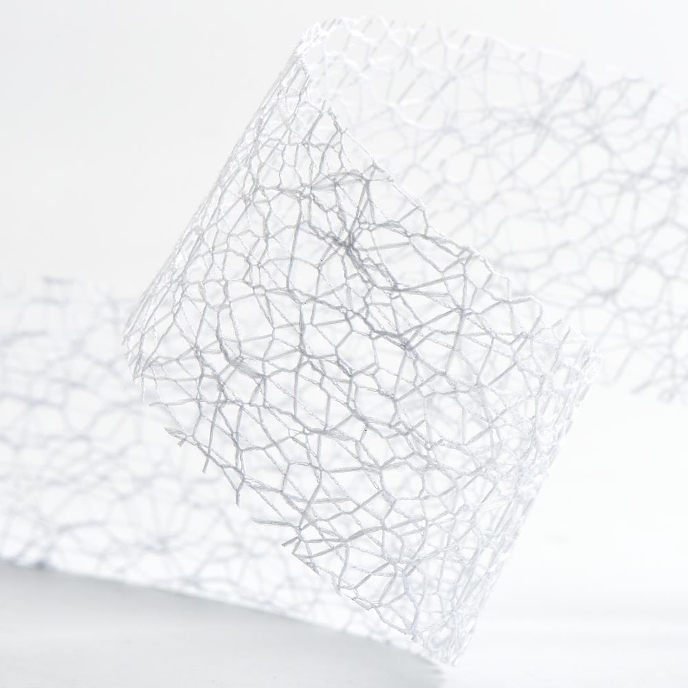 White Deco Web Ribbon