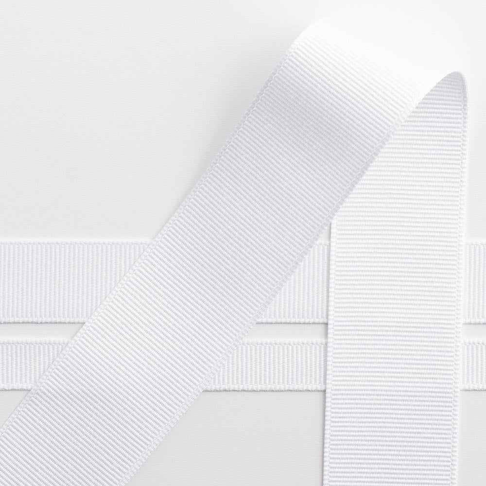 White Grosgrain Ribbon