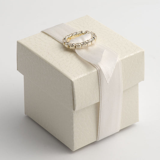 White Pelle Box and Lid 50x50x50 - Perfect Tables