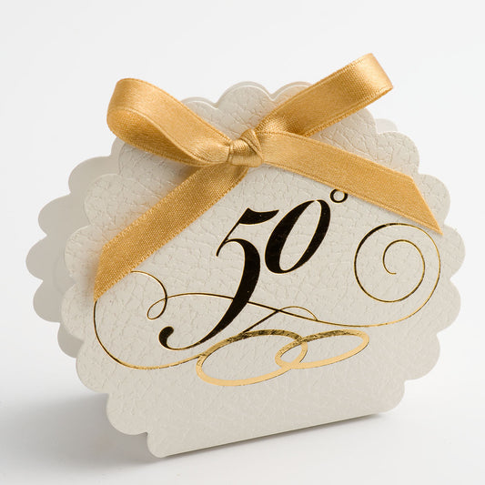 White Pelle Scalloped Edge 50th Anniversary 58x40x85 - Perfect Tables