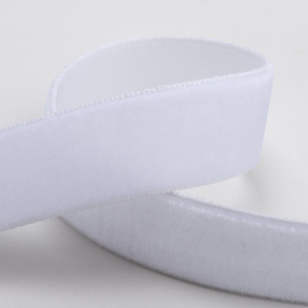 White Velvet Single Face Ribbon
