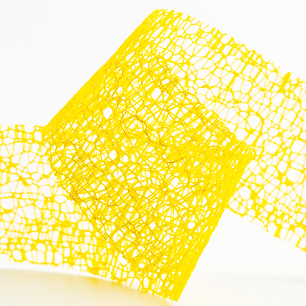 Yellow Deco Web Ribbon