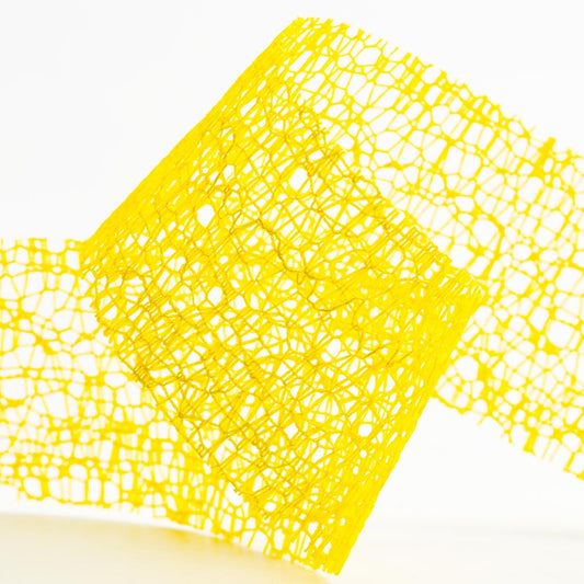 Yellow Deco Web Ribbon