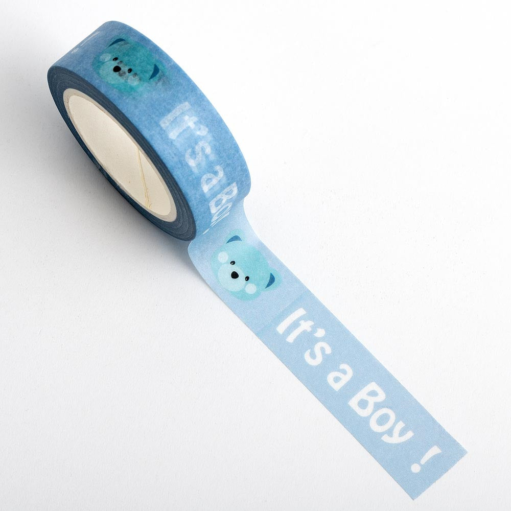 It's a Boy Adhesive Washi Tape 15mm 10 Metre Reel