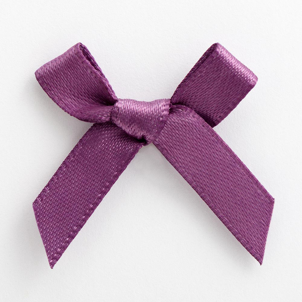 Amethyst 3cm Pre-Tied Satin Bows