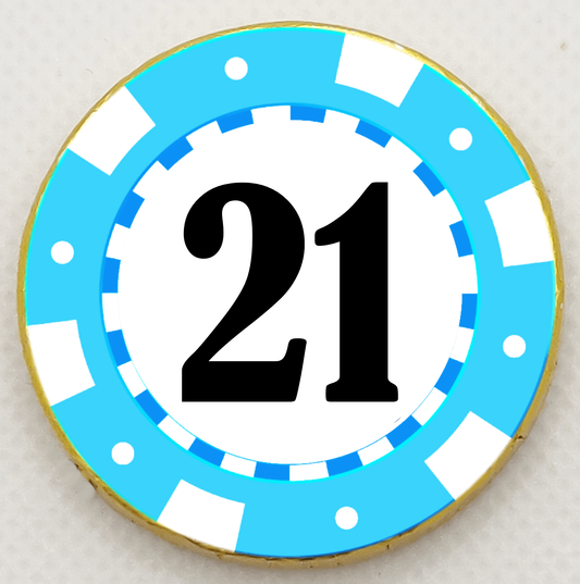 Personalised Baby Blue Poker Chip - Chocolate Coin