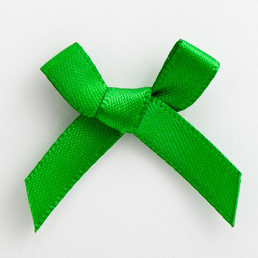 Emerald 3cm Pre-Tied Satin Bows