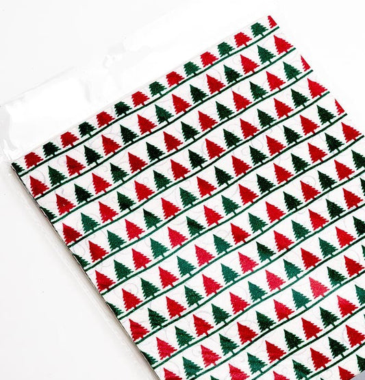 Christmas Trees A4 Glitter Card 250gsm - Perfect Tables