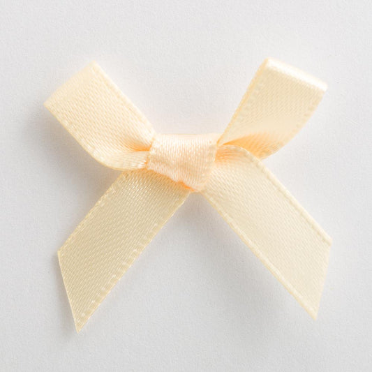 Cream 3cm Pre-Tied Satin Bows
