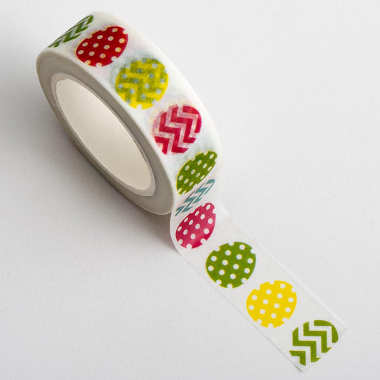 Easter Eggs Adhesive Washi Tape 15mm 10 Metre Reel