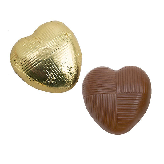 Gold Milk Chocolate Foiled Hearts