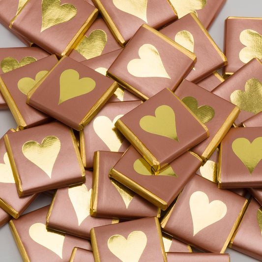 Rose Gold Heart Neapolitan - Milk Chocolate