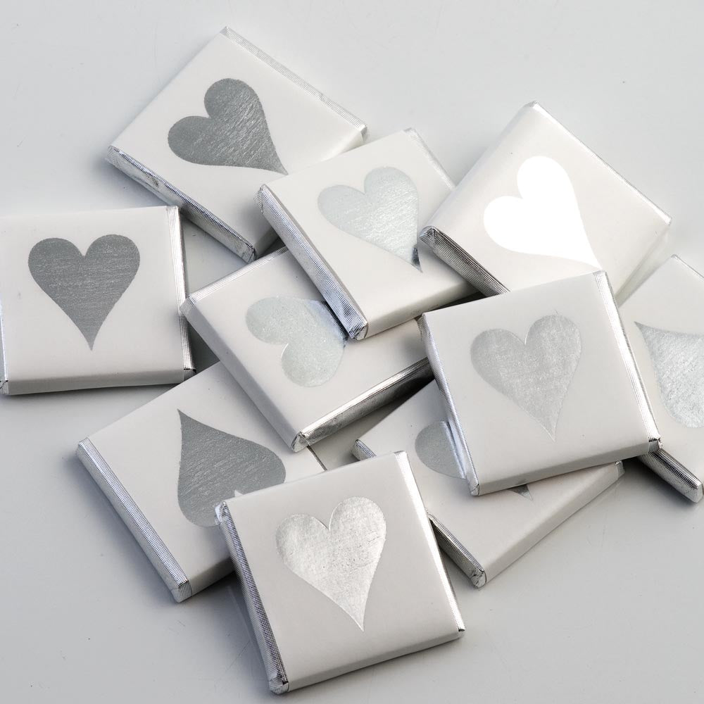 Silver Heart Neapolitan - Milk Chocolate