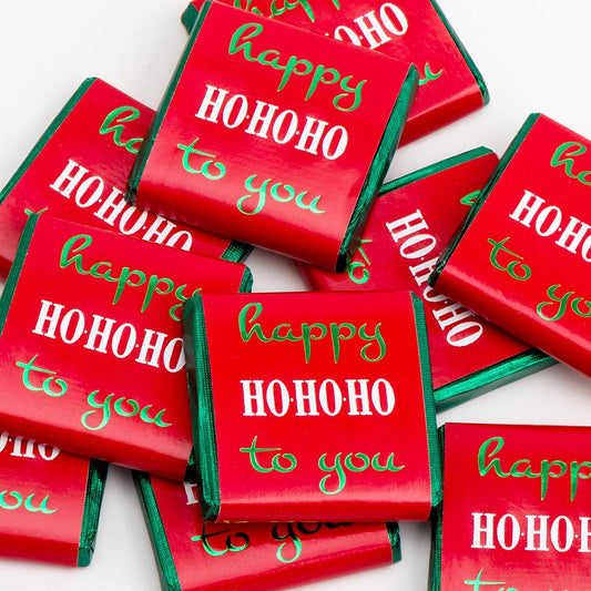 Happy Ho Ho Ho - Red & Green Neapolitan - Milk Chocolate