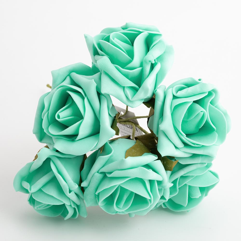 Jade 5cm Foam Roses Bunch of 6