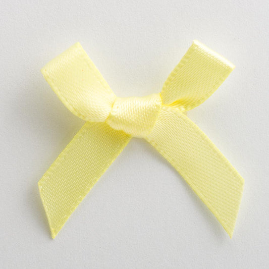 Lemon 3cm Pre-Tied Satin Bows