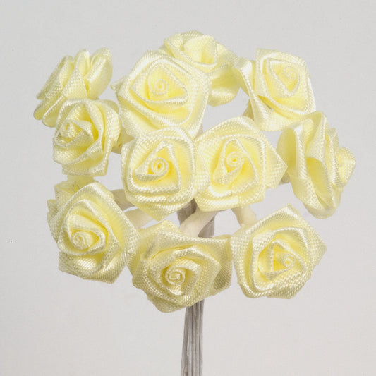 Lemon Ribbon Roses Bunch of 12