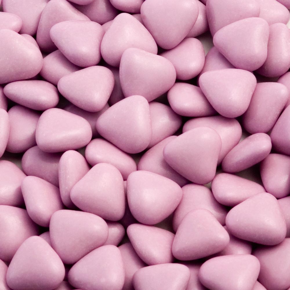 Lilac Mini Heart Chocolate Dragees