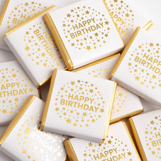 Happy Birthday - Gold Neapolitan - Milk Chocolate