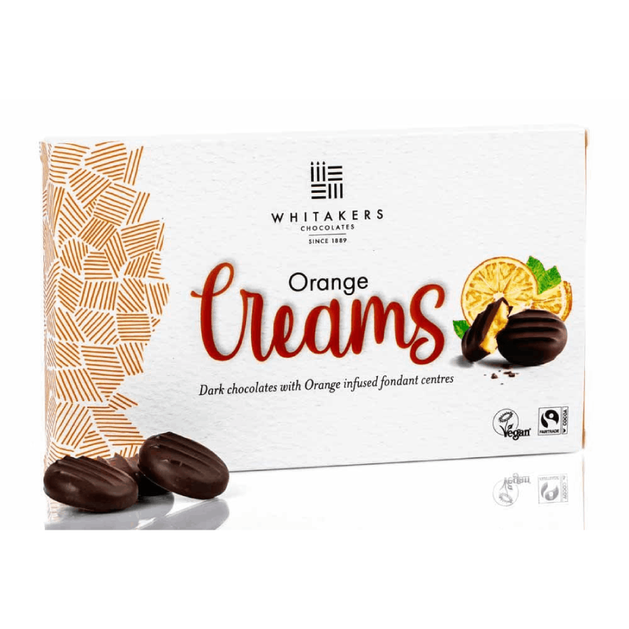 Whitakers Orange Fondant Creams Gift Box Dark Chocolate