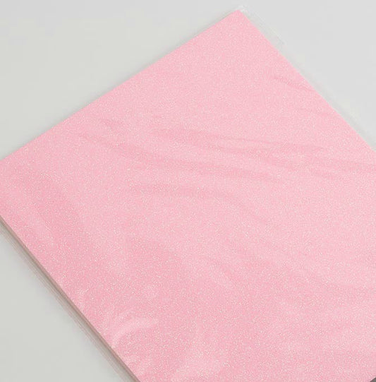 Pale Pink A4 Glitter Card 250gsm Per Sheet