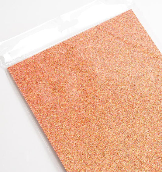 Peach A4 Glitter Card 250gsm