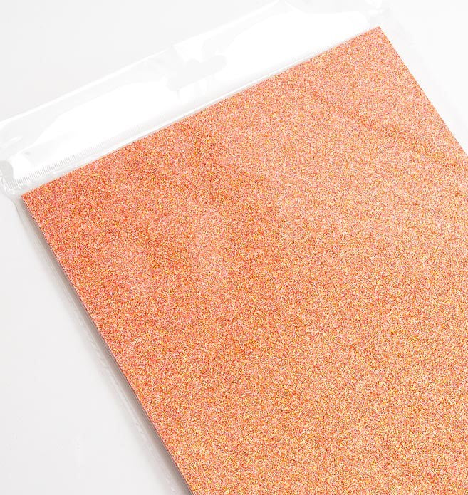 Peach A4 Glitter Card 250gsm