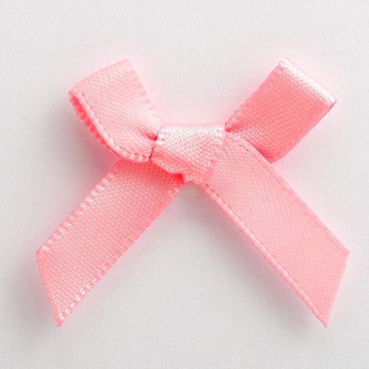 Pink 3cm Pre-Tied Satin Bows