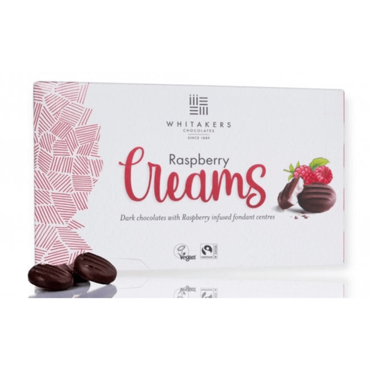 Whitakers Raspberry Fondant Creams Gift Box Dark Chocolate