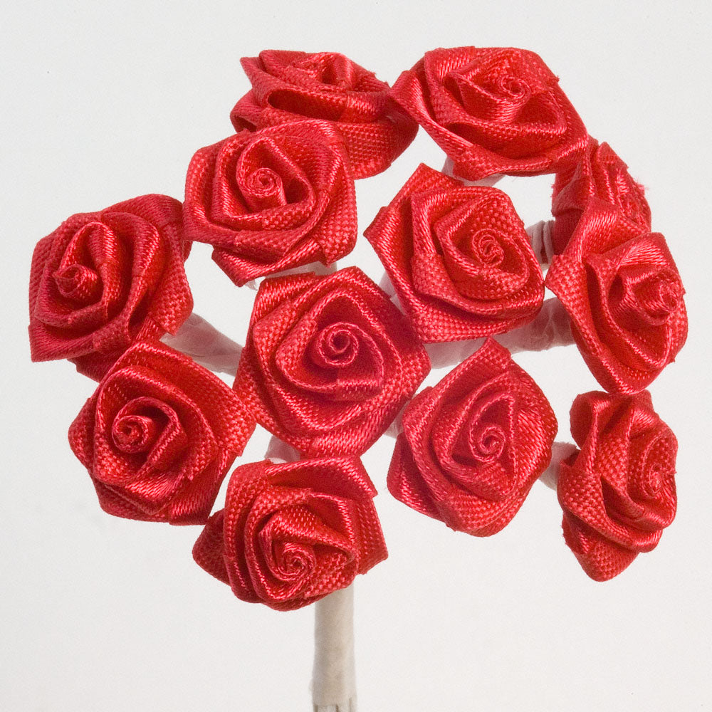 Red Ribbon Roses Bunch of 12
