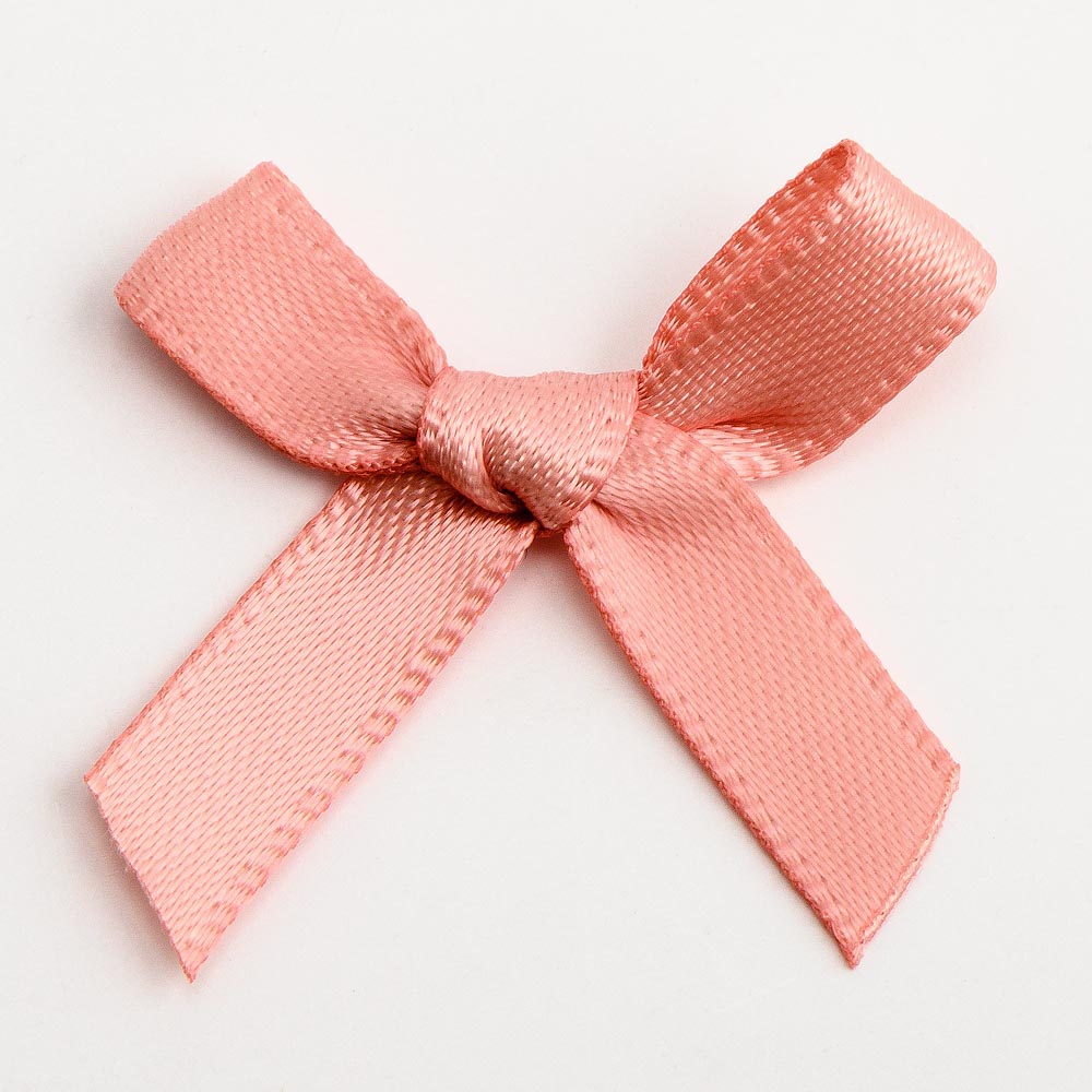 Rose Gold 3cm Pre-Tied Satin Bows
