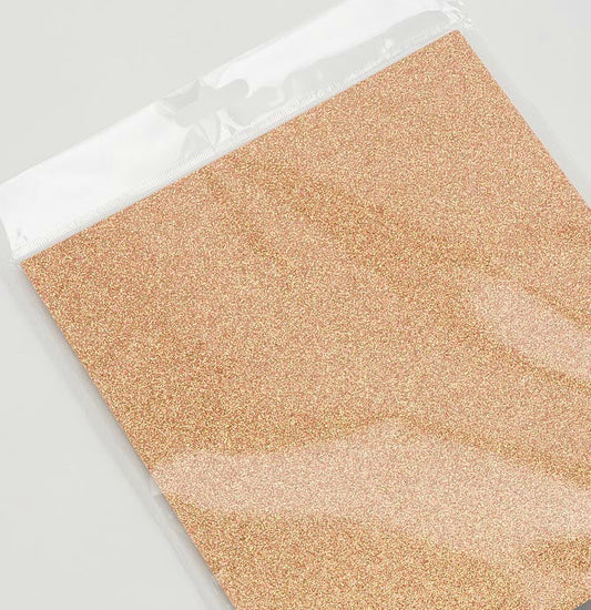 Rose Gold A4 Glitter Card 250gsm Per Sheet