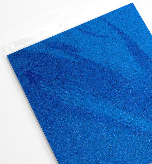 Royal Blue A4 Glitter Card 250gsm