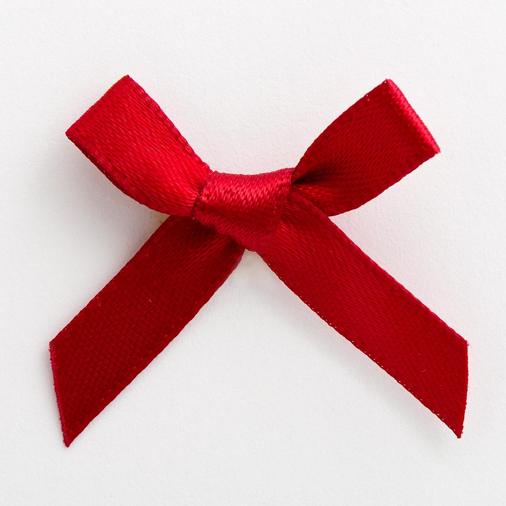 Ruby 3cm Pre-Tied Satin Bows
