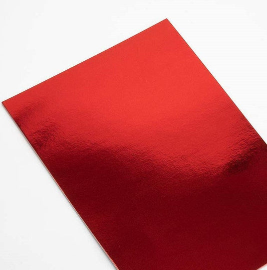 Red A4 Mirror Card 250gsm Per Sheet - Perfect Tables