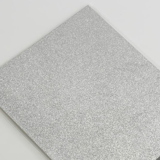 Silver A4 Glitter Card 250gsm Per Sheet
