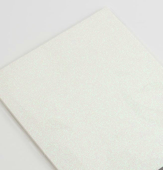 White Iridescent A4 Glitter Card 250gsm Per Sheet