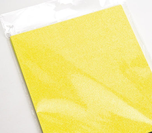 Yellow A4 Glitter Card 250gsm Per Sheet