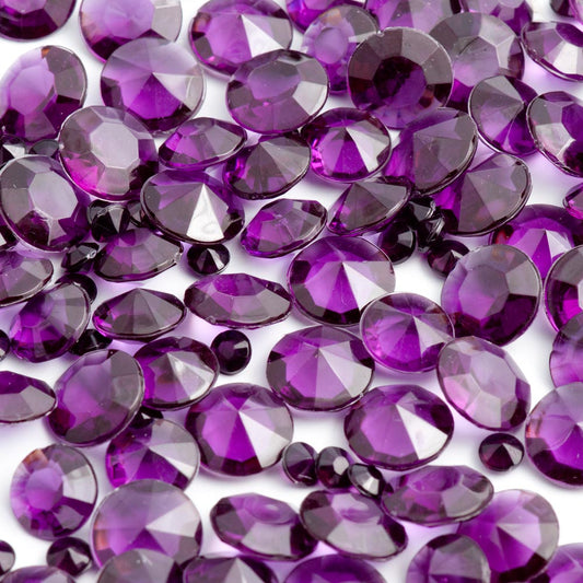 100g Aubergine Table Crystals 5mm 10mm 12mm ~450pcs