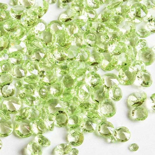 100g Green Table Crystals 5mm 10mm 12mm ~450pcs