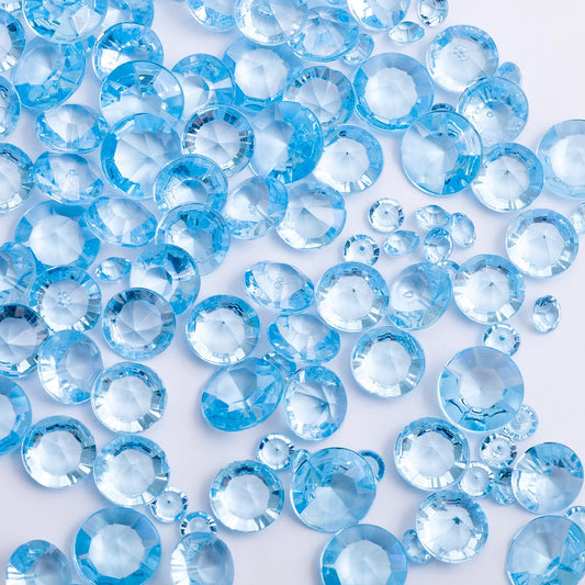 100g Pale Blue Table Crystals 5mm 10mm 12mm ~450pcs