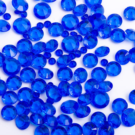 100g Royal Blue Table Crystals 5mm 10mm 12mm ~450pcs