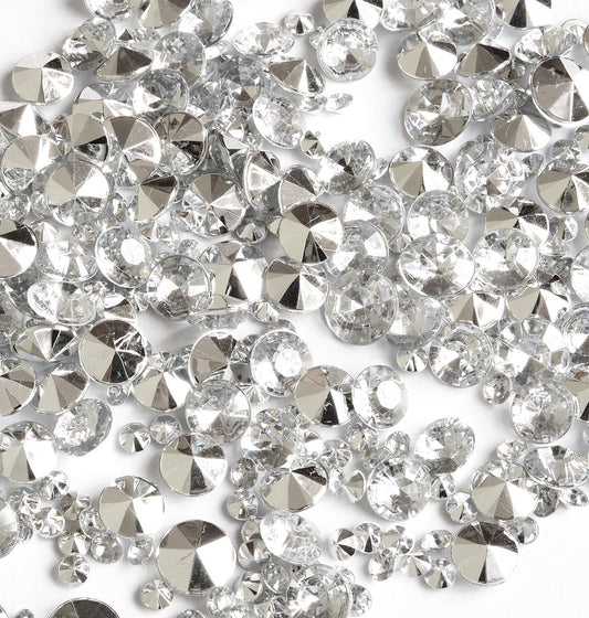100g Silver Table Crystals 5mm 10mm 12mm ~450pcs