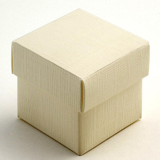 Ivory Silk Box and Lid 50mm
